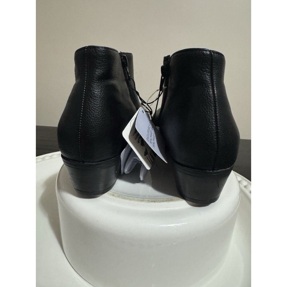 Aerosoles Ankle Boots Women's Size 10 Wide Width Black Booties Side Zip Shoes - Picture 2 of 5